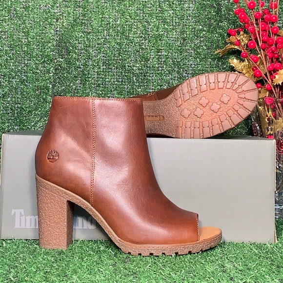 TIMBERLAND WOMEN'S TILLSTON PEEP-TOE BOOTIES - Picture 3 of 7